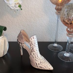 Steve Madden snake-print heels